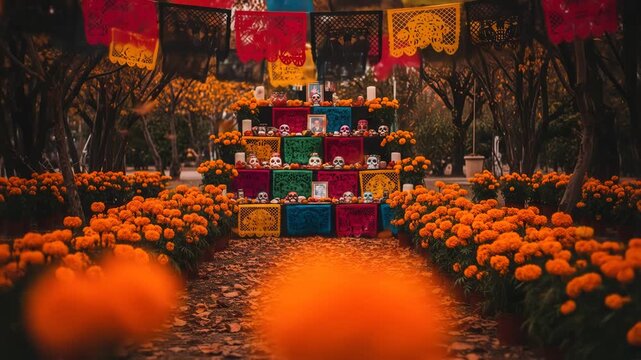 Day of the Dead Altar: Cempas&uacute;chil Path