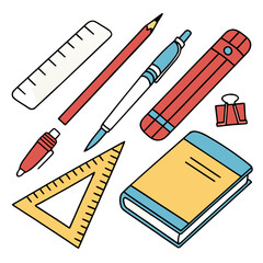vector illustration of pencil and paper