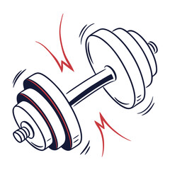 vector illustration of a dumbbell