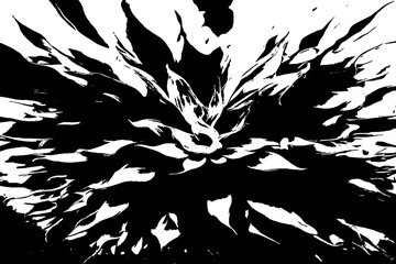 Black and White Abstract Ink Explosion Background