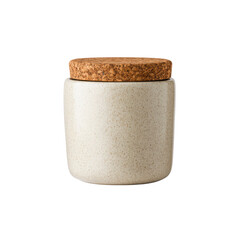 Speckled Ceramic Jar with Cork Lid - Modern Kitchen Storage