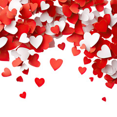 Red and white hearts cascade (2)