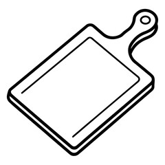 Cutting board line art vector