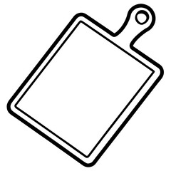 Cutting board line art vector