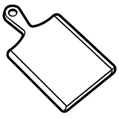 Cutting board line art vector