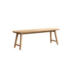 Modern Minimalist Oak Wood Bench for Interior Design