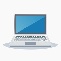 Laptop Computer Clean Style Minimalist Appearance Blue Screen Modern Technology Device high quality professional