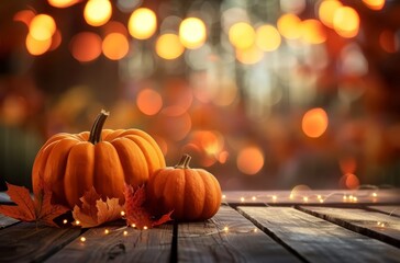 halloween pumpkin on wooden background