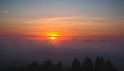 sunset over the river