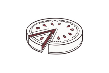 Pie chart icon circle divided into three slices simple style