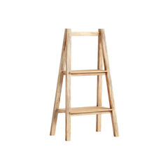 Rustic Wooden Three-Tiered Ladder Shelf, Perfect for Home Decor and Organization