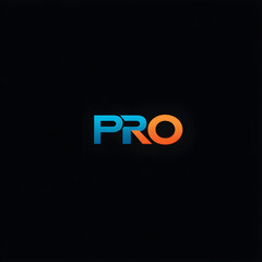 "PRO" Minimalist Logo on Black Background – Sleek, Modern, and Bold Typography Design