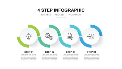 Vector Infographic label design template with icons and 4 options or steps. for your business data. Vector Illustration.