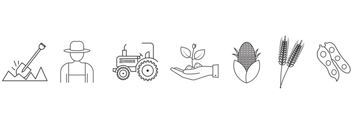 Agriculture farming, crop cultivation icon vector illustration for agribusiness