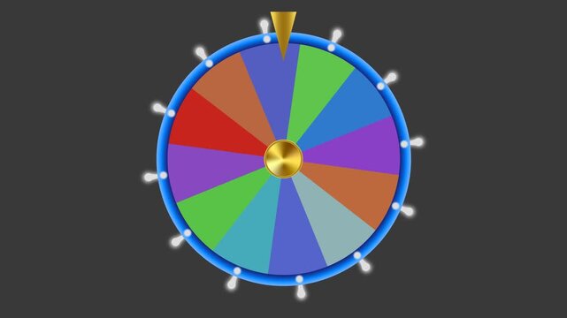 Colorful wheel of luck or fortune. Realistic spinning fortune. Online casino background. Jackpot. 4K video motion graphic