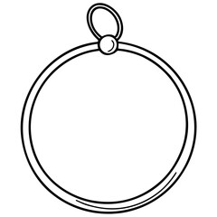 Small Hoop with Charm line art vector