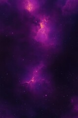 Obraz premium Vibrant purple and pink glowing nebula with scattered stars in outer space conveying cosmic mystery and vastness