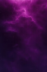 Fototapeta premium Deep purple cosmic nebula with swirling clouds of gas and scattered distant stars creating a mysterious and vast outer space scene
