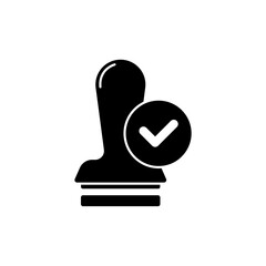 Icon a rubber stamp, isolated against a clean background.