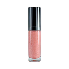 Elegant Pink Lip Gloss Tube Isolated Against a Sleek transparent background