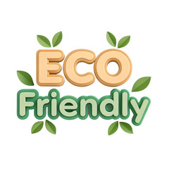 Eco Friendly Design Promoting Sustainability and Environmental Awareness with Green Leaves and Modern Typography for Eco Conscious Brands and Businesses Worldwide