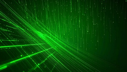 Abstract digital rain, green lines