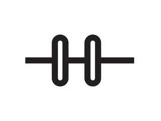 Stock Image Diode Electronic Icon Designed with Minimalist Line Vector Art