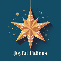 Flat Christmas star vector illustration background