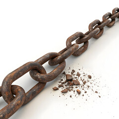 Obraz premium broken chain illustration