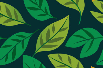 A seamless design featuring leafy details vector illustration
