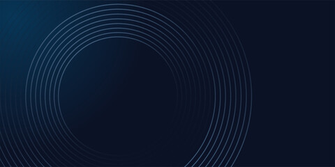 Abstract white glowing geometric lines on gray background. Modern shiny blue circle lines pattern. Futuristic technology concept. Suit for cover