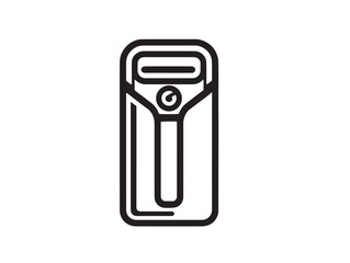 Minimalist line art stock image showing electric can opener