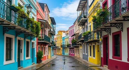 Vibrant And Colorful Colonial Architecture