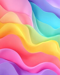 Obraz premium Abstract rainbow wavy textured background