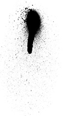 Black paint splatter isolated on a white background. Water splash silhouette vector texture overlay.