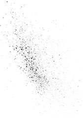 Black paint splatter isolated on a white background. Water splash silhouette vector texture overlay.