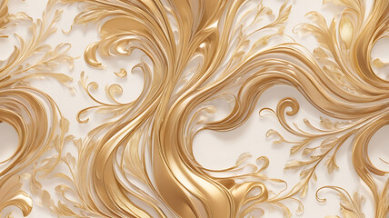 gold ornamental pattern, elegant swirl design, decorative background, luxury wallpaper, golden filigree, classic ornamental art, intricate swirl pattern, gold flourish design, vintage decorative backg