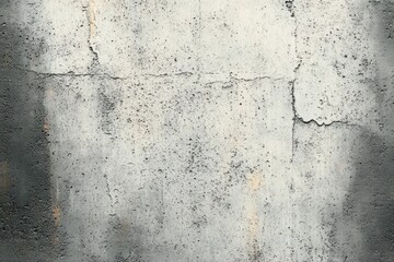 Obraz premium Close-up of a weathered cracked concrete wall with peeling paint and textured surface showing signs of aging and wear