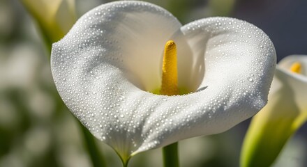 White Calla Lily Elegant Closeup