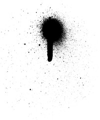 Black paint splatter isolated on a white background. Water splash silhouette vector texture overlay.