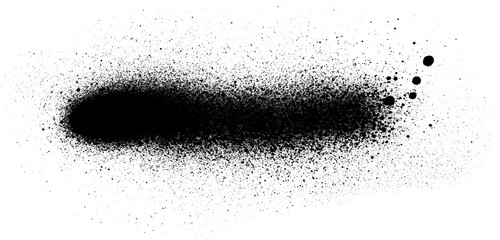 Black paint splatter isolated on a white background. Water splash silhouette vector texture overlay.