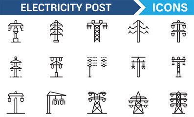Icons for Power Transmission and Electrical Utility Systems
