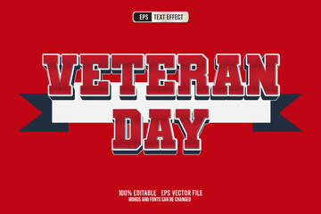 TEXT EFFECT VETERAN DAY
