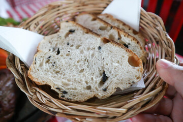 baguette , french baguette or french bread or sliced baguette