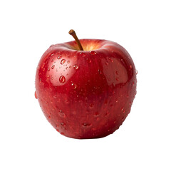 Isolated Realistic Red Apple on Transparent Background