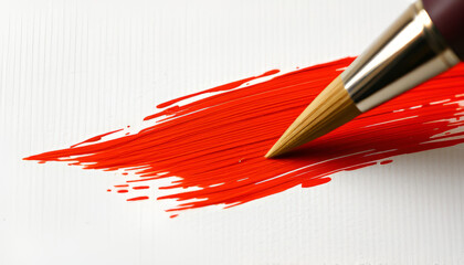 red paint brush