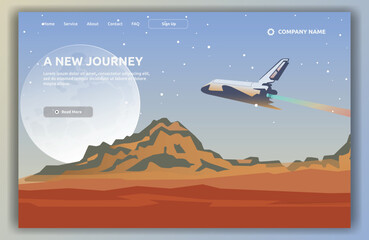 Fototapeta premium A New Journey Landing Page Illustration