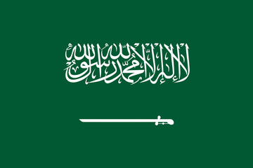 Saudi Arabia flag illustration isolated 