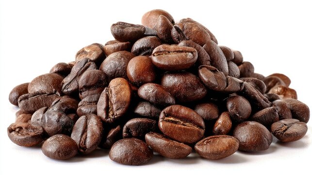 Pile of roasted coffee beans