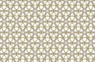 Elegant Geometric Beige and Gold Pattern Seamless Texture Background